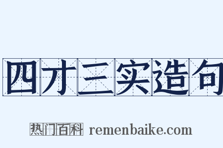 四才三实造句是什么意思的图片